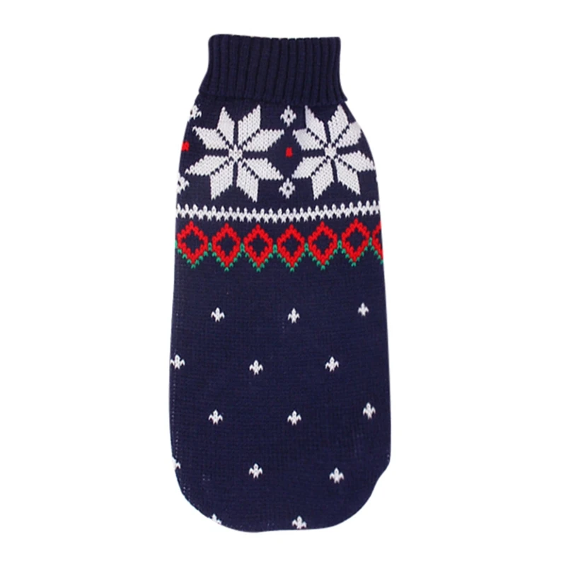 Зимняя одежда для собак Теплый Рождественский свитер верхняя одежда для питомца мягкие вязаные свитера для животных из мультфильмов для маленьких средних собак - Цвет: 5L
