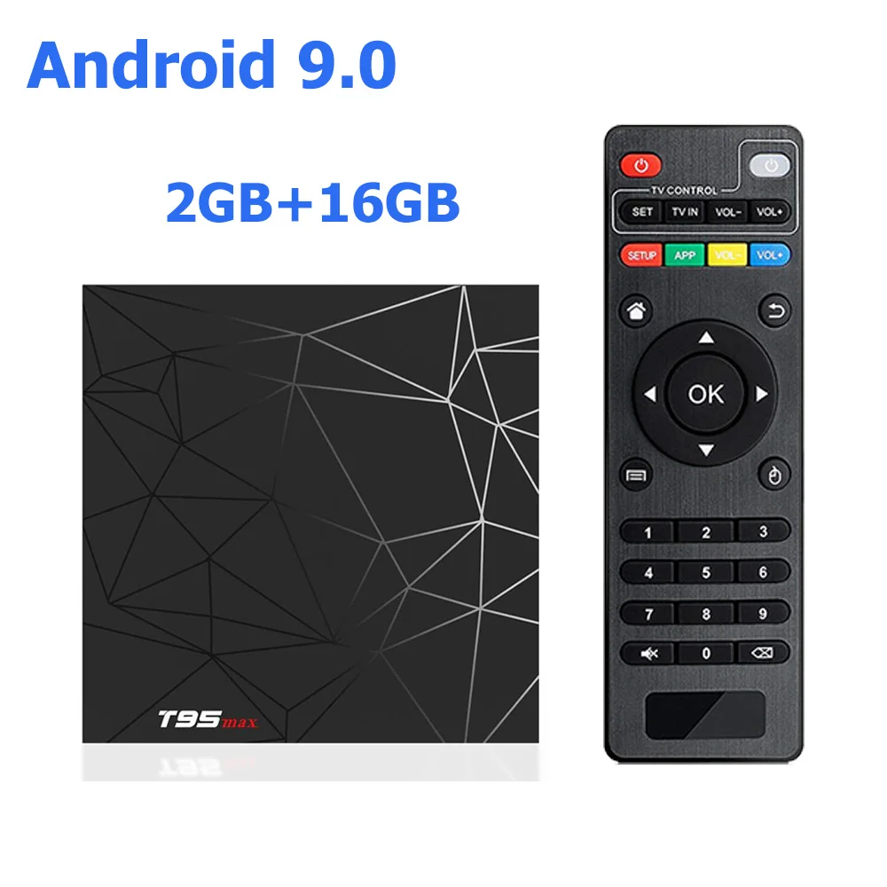 T95MAX Smart tv box Android 9,0 2,4G Wifi H6 четырехъядерный H.265 6K HD Netflix медиаплеер ТВ приемник игровой набор магазина-Top Box - Цвет: 2G 16G