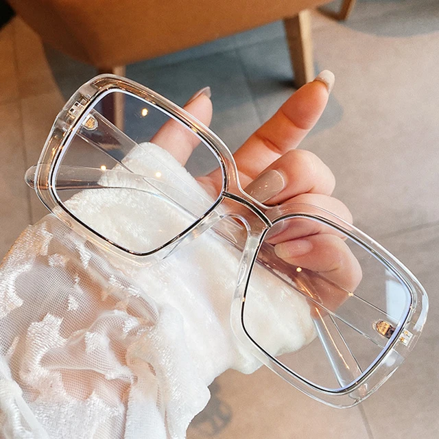 Square Optical Glasses Frames Women Men Oversized Clear Lens Glasses Myopia  Frame Prescription Brand Designer Eyeglasses Eyewear - Eyeglasses Frames -  AliExpress