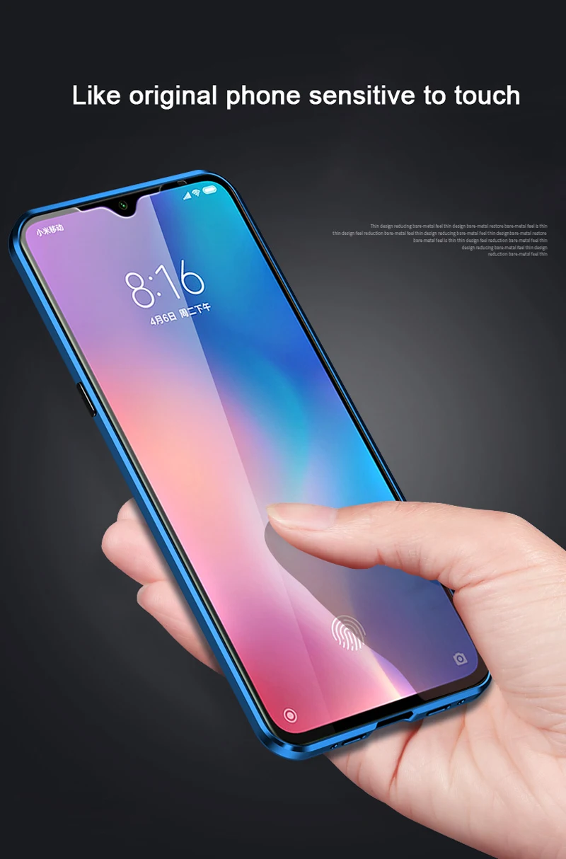 Двусторонний магнитный металлический чехол для Xiaomi mi 9 SE CC9 A2 A3 Lite POCO F1 9T 9Lite Red mi K30 20 Note 8 10Pro 8A 8T стеклянная крышка