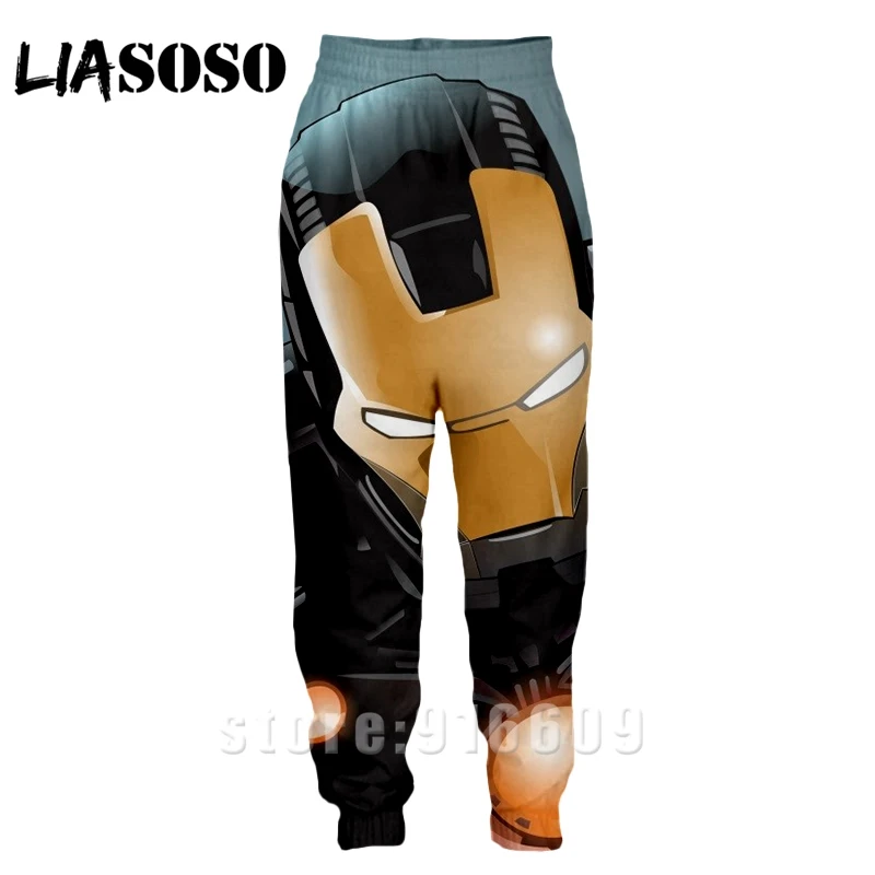 3d принт для мужчин и женщин Полная длина jogger дети Sweatpant зимние Железный человек брюки Аниме Мстители повседневные забавные Топ спортивные брюки A369 - Цвет: 1