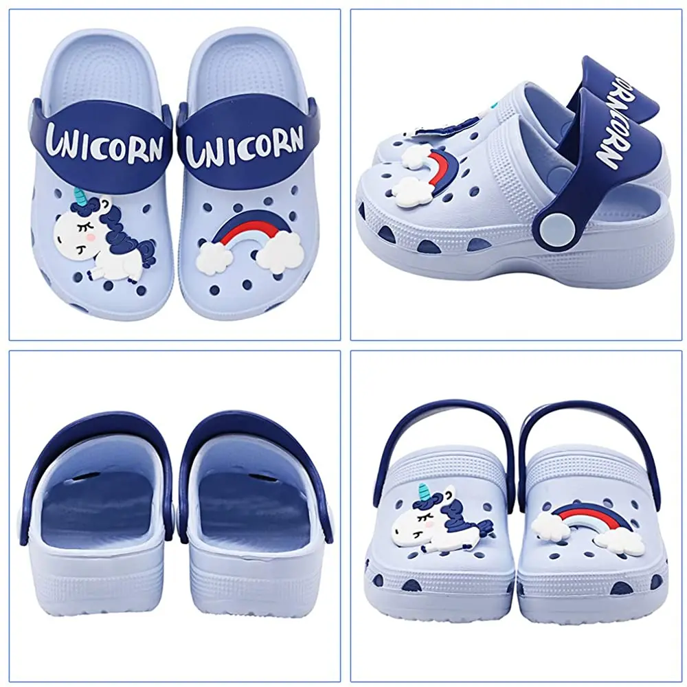 Unicorn Kids Slide Sandals Non-Slip Summer Beach Water Shoes Boys Girls Shower Pool Slippers Toddler Indoor Bathroom Flip Flops