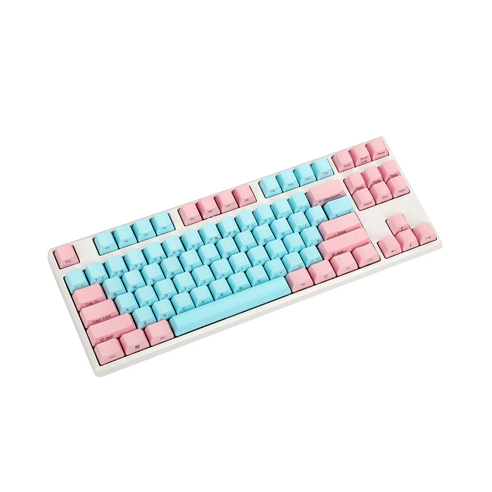 87 Key Side Print Выключатели для аксессуаров в Майями Keycap 61 87 104 ключ легко установить толстый pbt профиль мода офис прочный дом для ANSI MX - Цвет: 87 Key Side Print