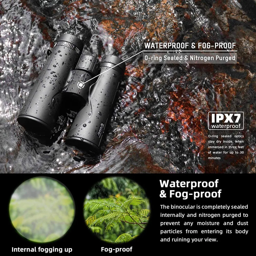 Eyeskey 10x42 бинокль для наблюдения за птицами взрослых компактный водонепроницаемый