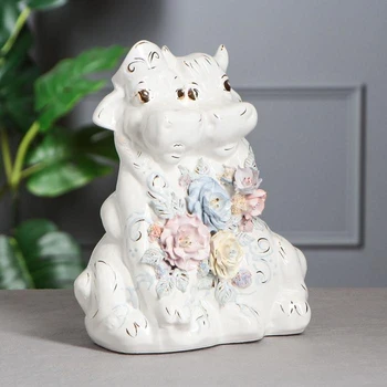 

Piggy bank "Cows couple", white, modeling, 27 cm 5284406