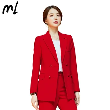 

Casual Solid Women Pant Suits New Elegant Office Lady Business Suits Two Piece Sets High quality temperament Vintage 2 Pieces