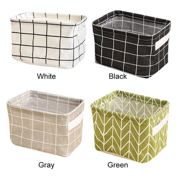 

Waterproof Cotton Linen Storage Basket Storage Box Clothing Sundries Snack Storage Basket Finishing Basket