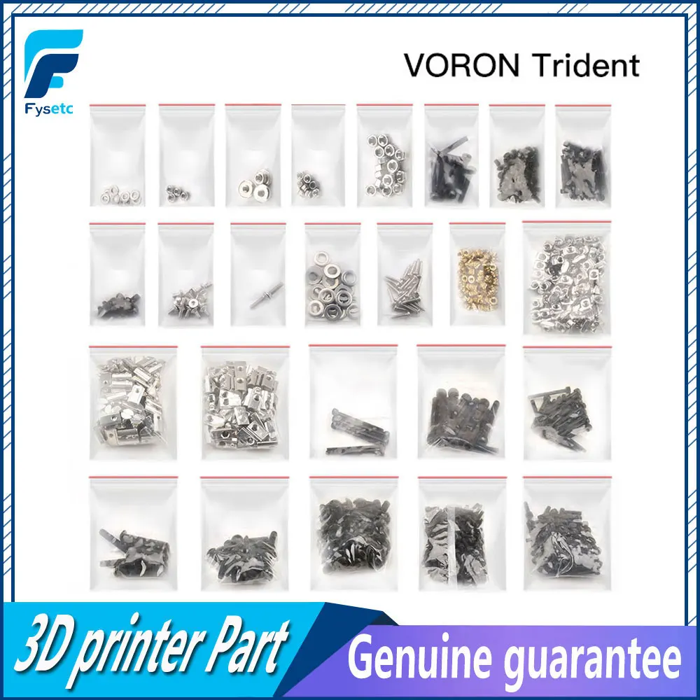 FYSETC Voron Trident 3d Printer Switchwire Project Fasteners Screws Nuts Full Kit 3D Printer Screws Full Kit