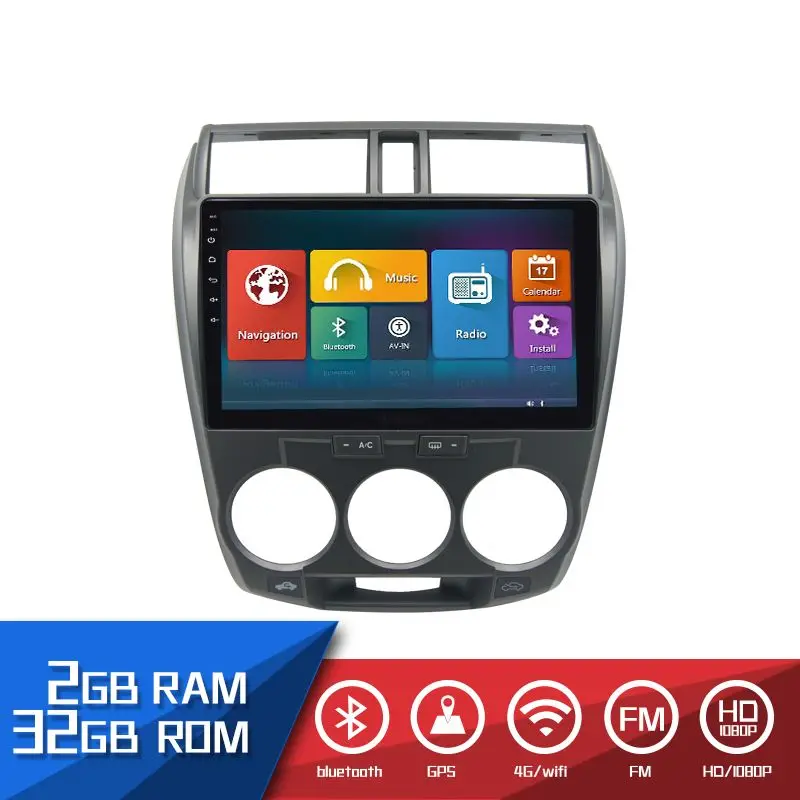 Автомобильный радиоприемник Android 10,1 мультимедийный плеер для Honda City dvd Bluetooth 8 core авто радио parktronic 2 навигация DIN gps