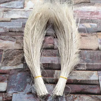 

Wholesale Pretty 100pcs Beige Peacock Feather sword 12-14inch/30-35cm left and right Symmetric Decoration
