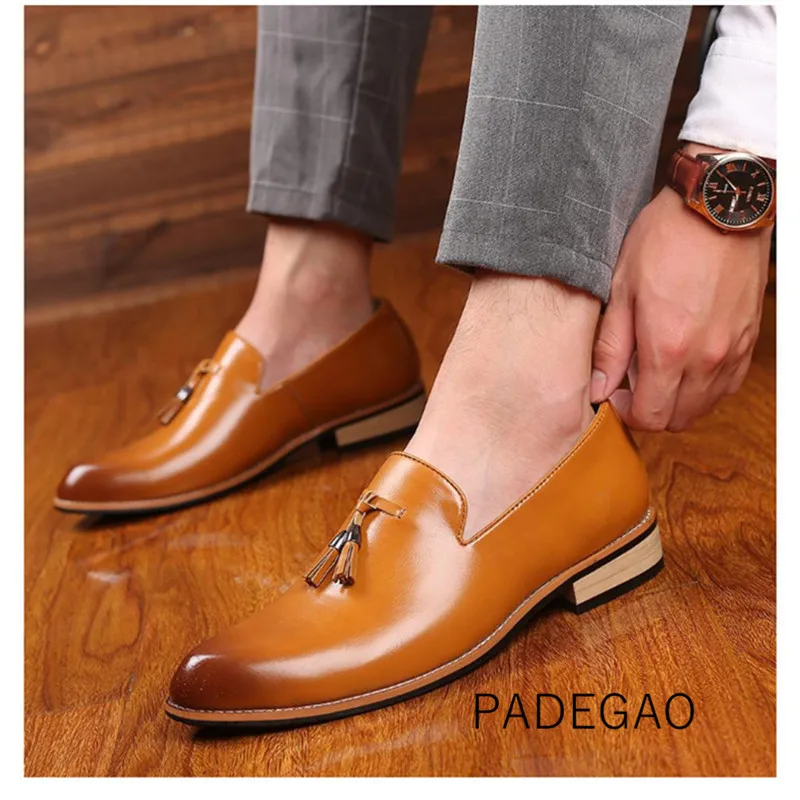 Zapatos Oxford de cuero para hombre, mocasines informales de negocios,  Estilo Vintage, a la moda, 2022|Zapatos oxford| - AliExpress