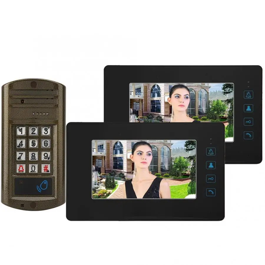 

100-240V 7inch HD Screen Video Intercom Door Bell Wired Doorbell Waterproof doorbell Home Security Accessories