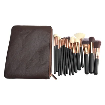 

15pcs Eyeliner Durable Reusable Face Foundation Eco-friendly With Case Soft Eyeshadow Wooden Handle Cosmetics Makeup Brush Set