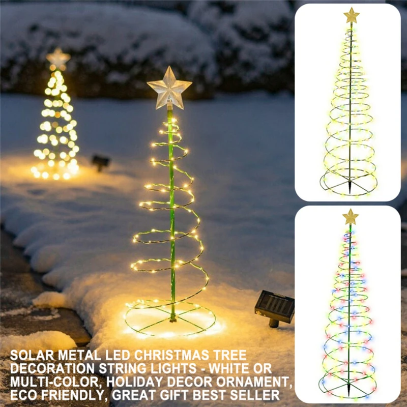 Luz Solar navideña para árbol de Navidad, luces LED para exteriores 50 luces LED para jardín, traje de hadas para valla de jardín, Patio, Gara|Luces festivas| - AliExpress