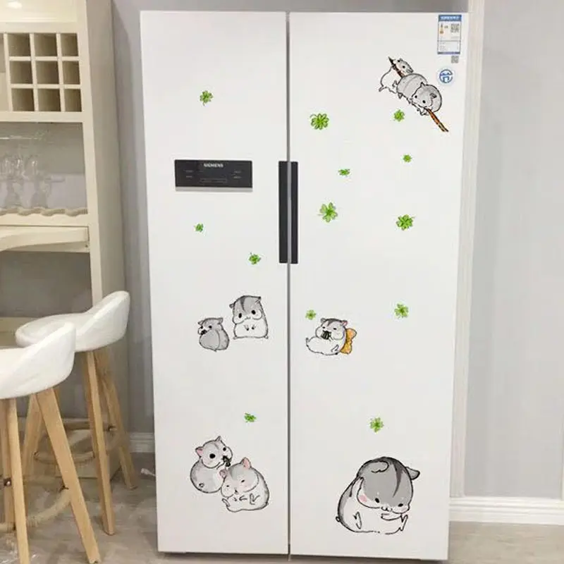 style 7 Самоклеящиеся наклейки на стены для кухонного шкафа, двери, Мультяшные милые магниты на холодильник, водонепроницаемые плитки, Стеклянные Настенные Украшения - Цвет: style 7