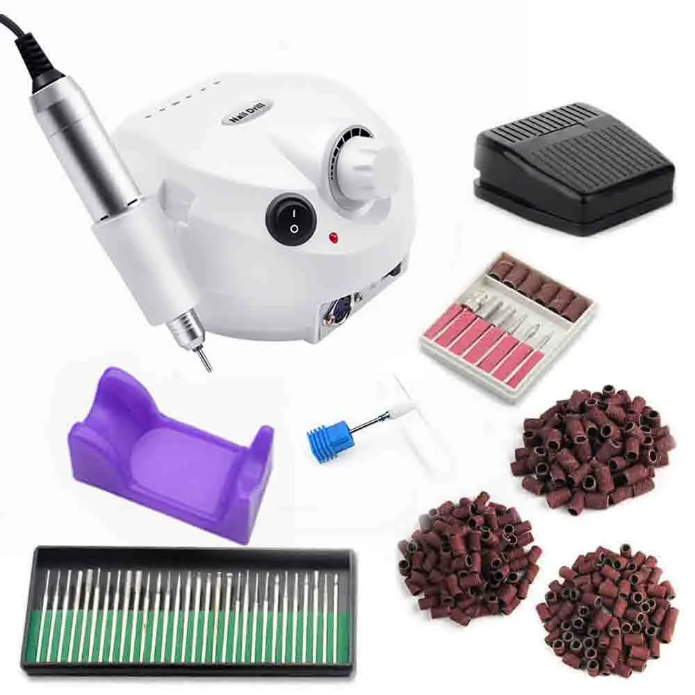 20W-202 white SET 3 32 Вт 35000 об/мин набор для ногтей с профессиональный маникюрный станок набор с для ногтей Набор бит пилка для ногтей для ногтей фрезы для маникюра фреза фрейзер для маникюра кусачки для ногтей кисточки для маникюра - Цвет: 20W-202 white SET 3