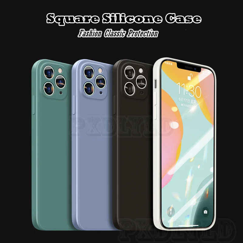 Fashion Square Rahmen Silikon Telefon Fall Für Realme 8 7 7i 6i 6 6s 5 Pro C11 C15 C20 C21 XT X2 Pro GT Neo Weiche Schutzhülle_voghion.com