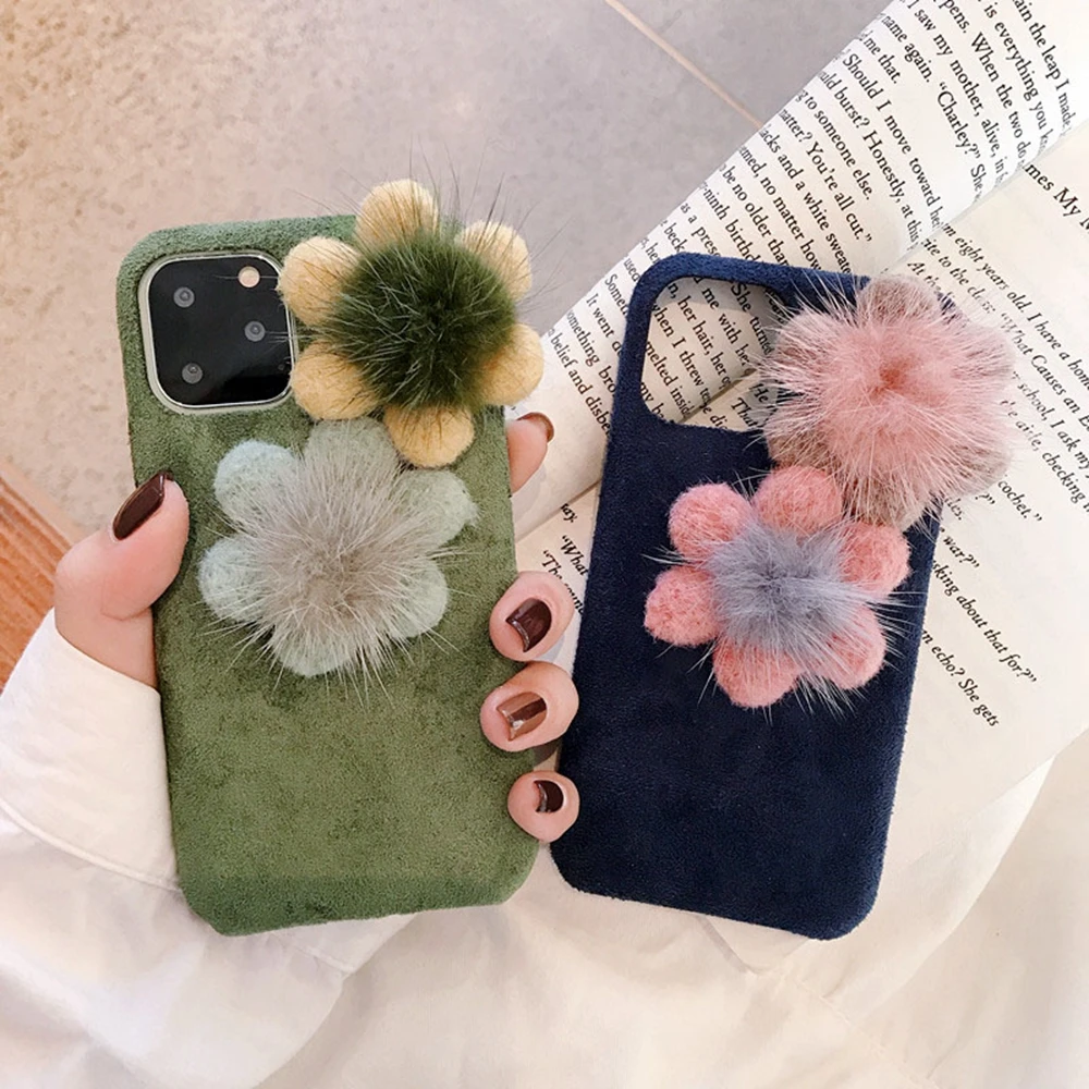 Fabric For Apple for iPhone 11 Case 11Pro Max Flower Deer Cloth Soft TPU X Xr 7 8Plus Shockproof Accessories Cover Girls |
