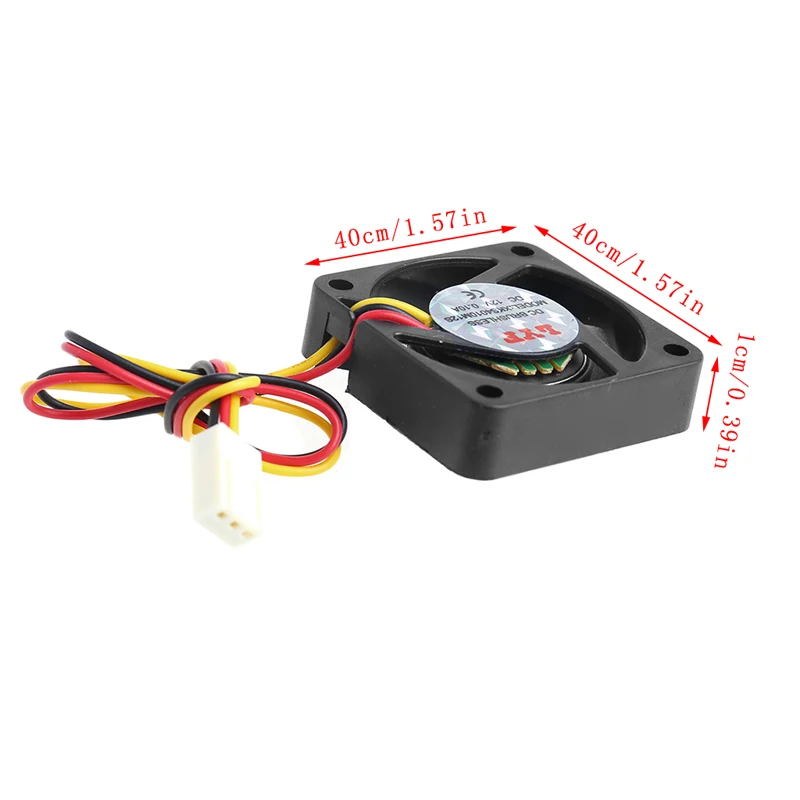 M5TE 12V 0.10A 3 핀, 40x40x10mm PC 컴퓨터 CPU 시스템 브러시리스 냉각 팬 4010