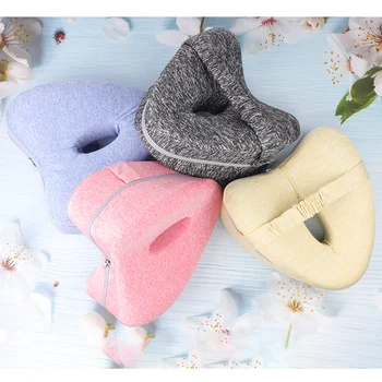 

Orthopedic Leg Pillow Heart-Shaped Memory Foam Knee Support Leg Positioner Pillows for Side Sleeper Relief Hip Pain Sciatica