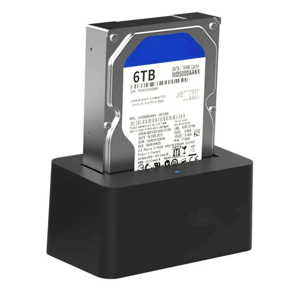 Черный USB 3,0 для внешнего жесткого диска SATA док-станция для 2,5/3,5 SATA Поддержка 8 ТБ D08B - Цвет: Черный