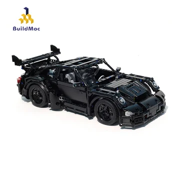 

BuildMoc 1123Pcs Porsche911 GT3Racing Car building blocks Technic Racer Vehicles Supercar Bricks Children kids boys toys gifts