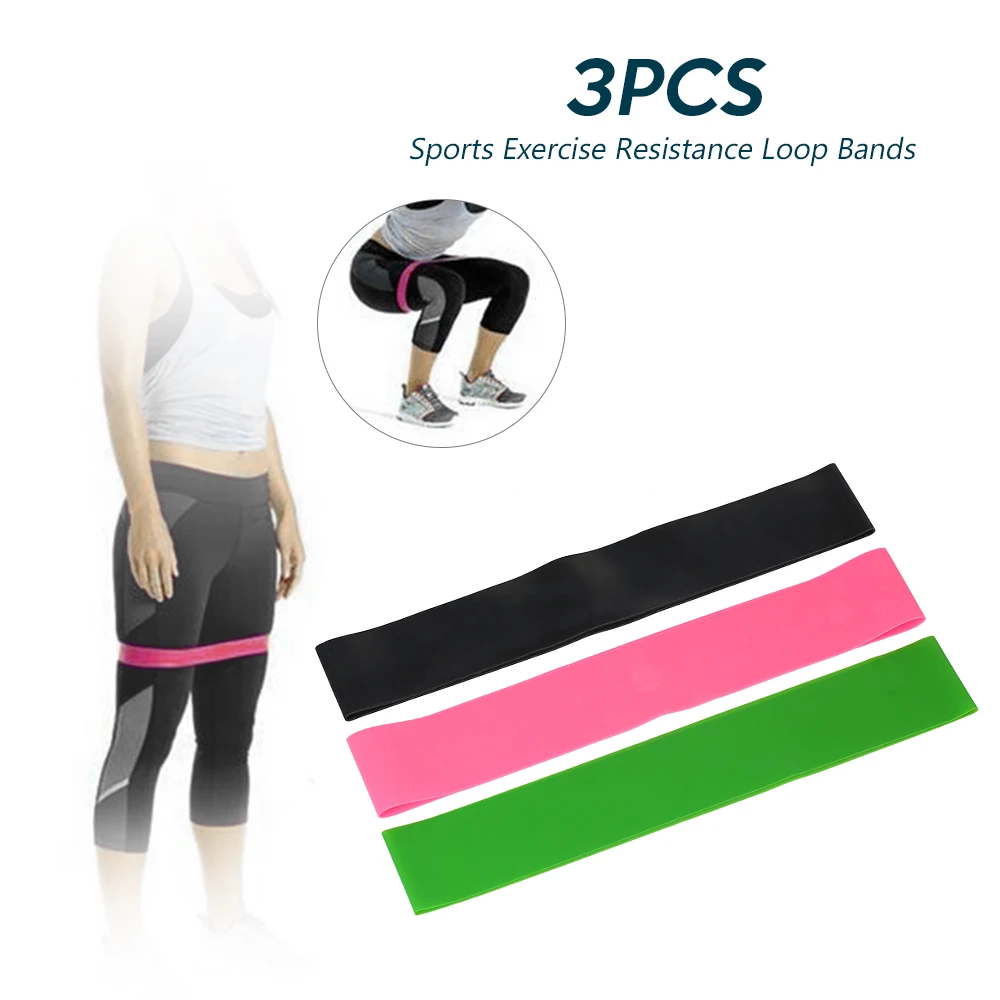 

3PCS Sports Exercise Resistance Loop Bands Set Elastic Booty Band Set For Legs And Strength Training Body Slim Fitness Equipment