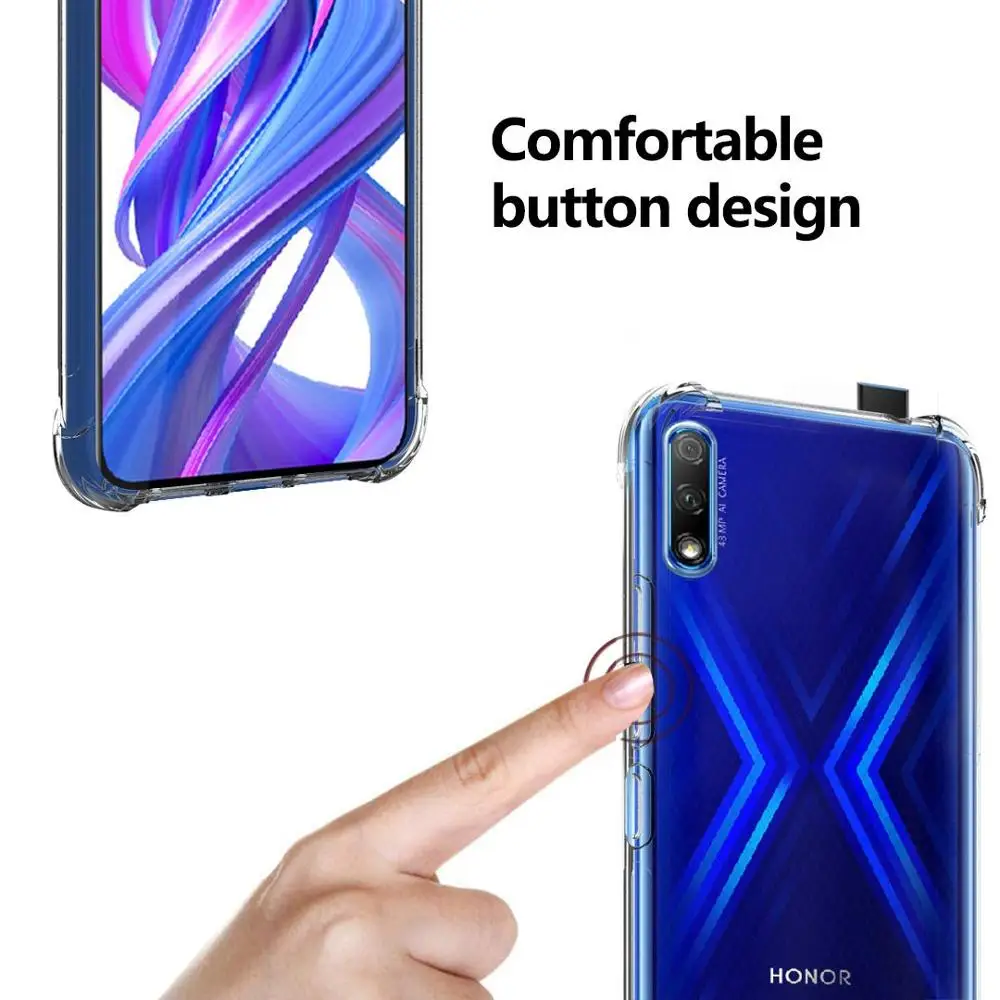 Crystal Soft Case with Airbags - Premium Silicone Rubber Cover