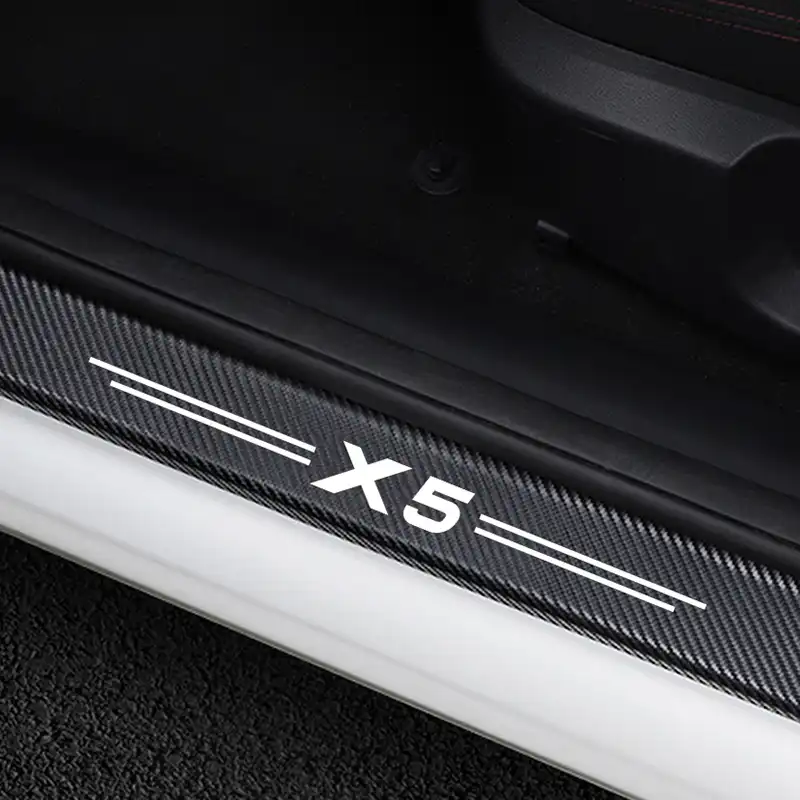 Accessories Door Sill Scuff Plate Guards Carbon Fiber Door Sills