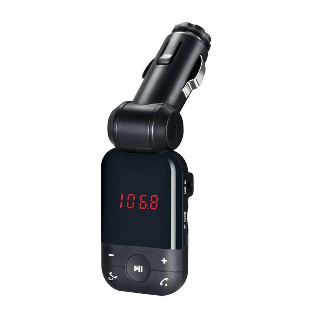 Черный Bluetooth V3.0 автомобильный fm-передатчик стерео Bluetooth громкой связи автомобильный комплект MP3 музыкальный плеер аудио приемник адаптер автомобильный fm-передатчик - Название цвета: Черный