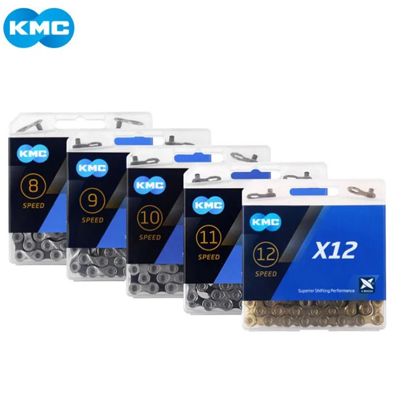 Велосипедная цепь KMC X8 X9 X10 X11 X12 велосипедная 8/9/10/11/12 скоростной шоссейный