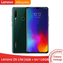Смартфон lenovo Z6 Lite с глобальной прошивкой, 6 ГБ, 64 ГБ, 128 ГБ, Восьмиядерный процессор Snapdragon 710, трехъядерный, задняя камера 6,3 дюйма, 19,5: 9, капля воды, 4050 мАч