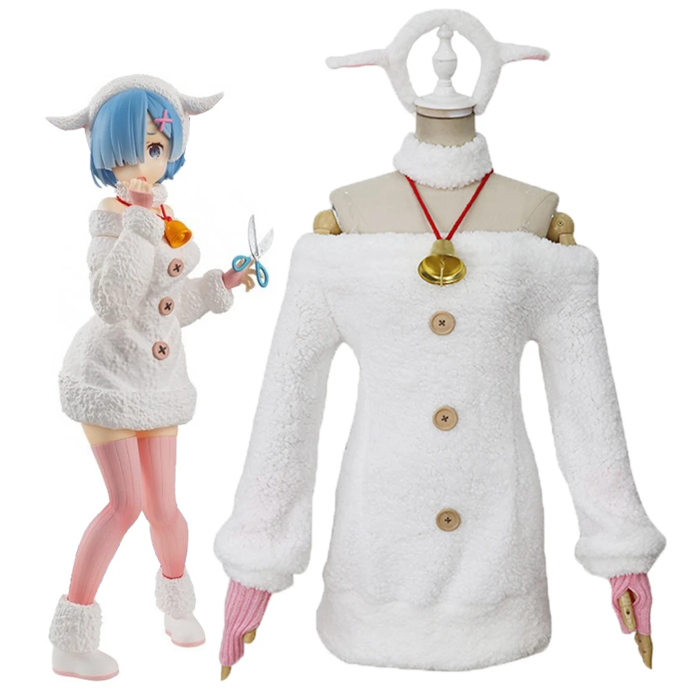 Ram Rem/карнавальный костюм овечки аниме Re Life in a different world of zero милый комплект для