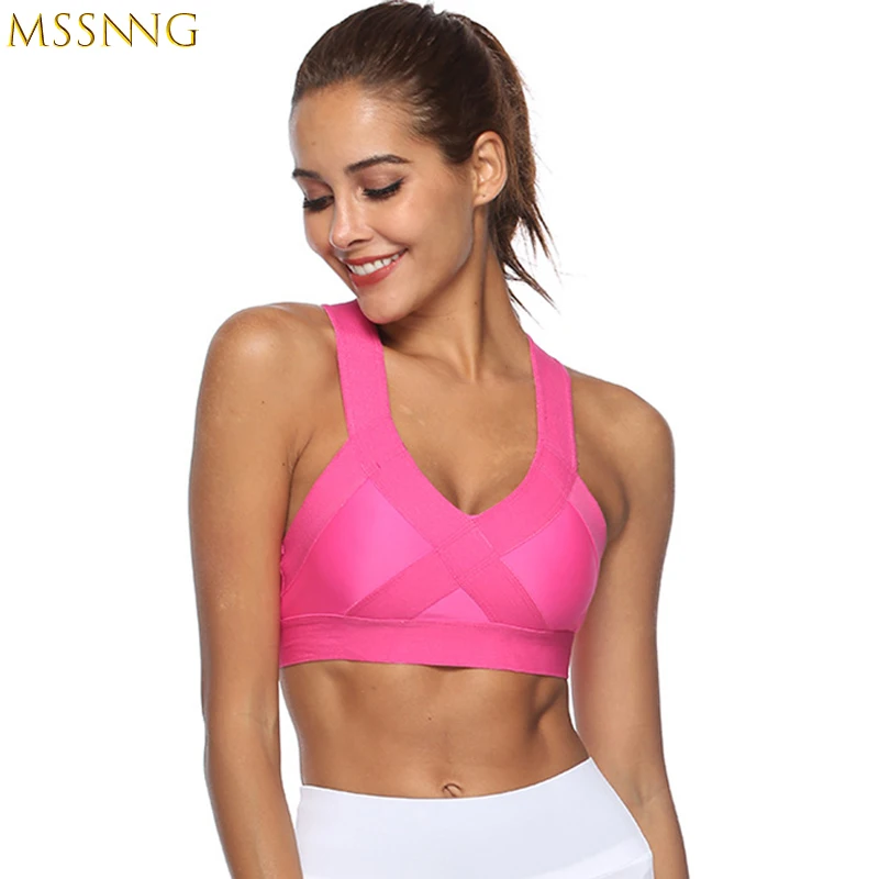

NEW Womens Sport Bra Fitness Yoga Running Vest Underwear Padded Crop Tops Breathable Yoga Running Sport Bra Sujetador Deportivo