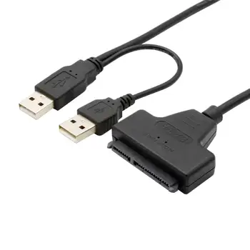 

New Hard Disk Drive Converter USB 2.0 Adapter to SATA 7+15 Pin Cable for 2.5inch HDD Laptop