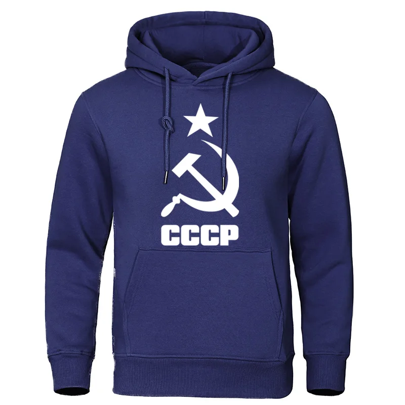 Осенняя мужская одежда CCCP, русские мужские толстовки, хлопковые мужские свитшоты из СССР, мужские пуловеры в Москву, качественные топы в советском стиле - Цвет: dark blue 5