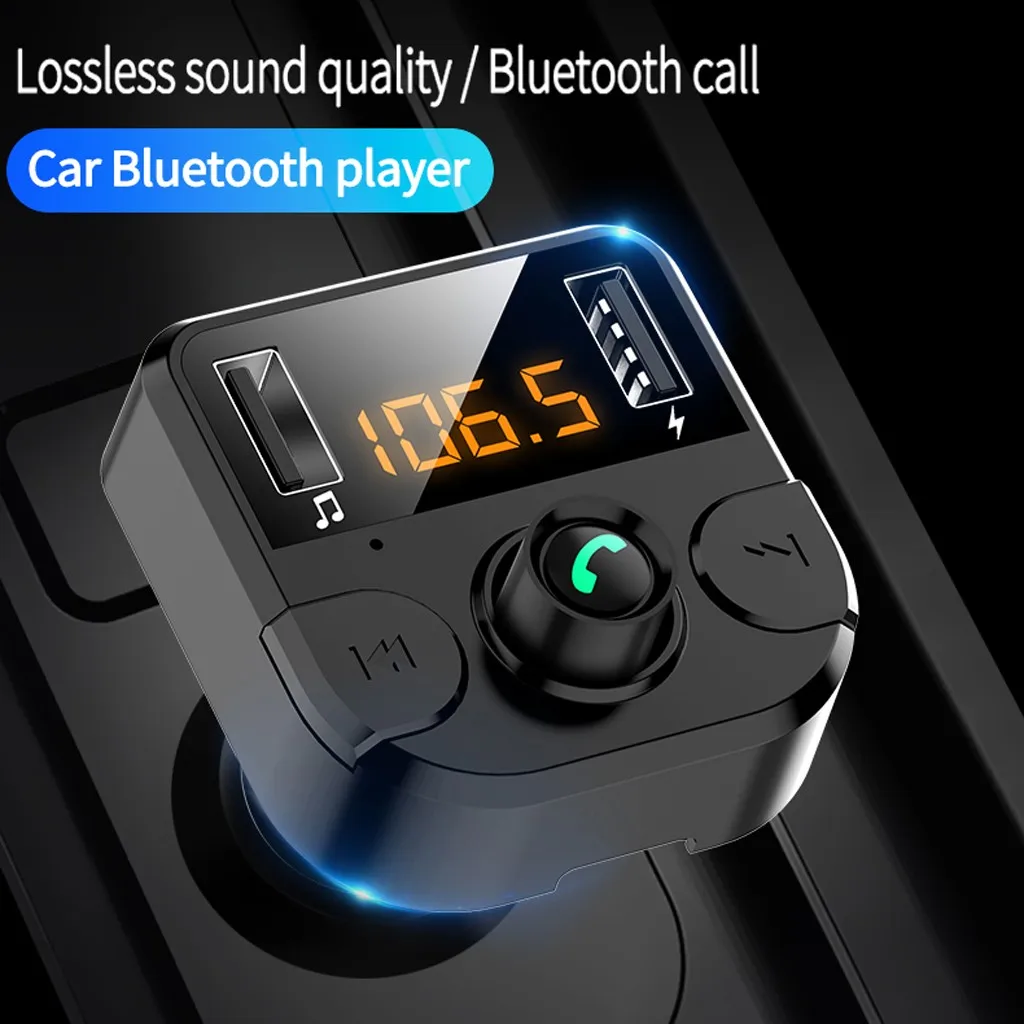 Беспроводной автомобильный Bluetooth FM USB передатчик адаптер для автомобильного зарядного устройства мобильного телефона Быстрая зарядка MP3 радио плеер# PY10