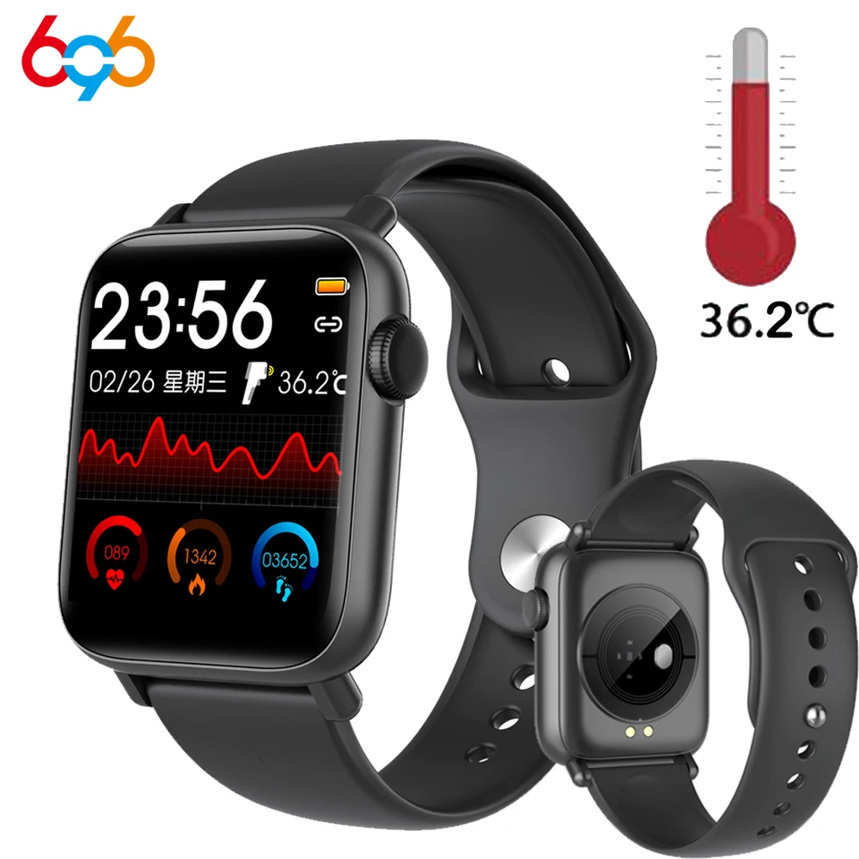 Us 19 59 51 Off Full Touch Qs19 Smart Watch Body Temperature 24h Measurement Heart Rate Fitness Tracker Smart Watch For Andorid Ios Pk W58 Pro Smart