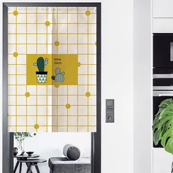 

Nordic Cactus Door Curtain Fitting Room Curtain Toilet Door Curtain Kitchen Bedroom Partition Curtain