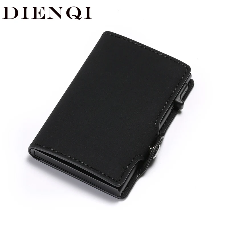 Metal Wallets Card-Holder Money-Bag Bifold Small Purse Rfid Slim Vintage Mini Magic DIENQI