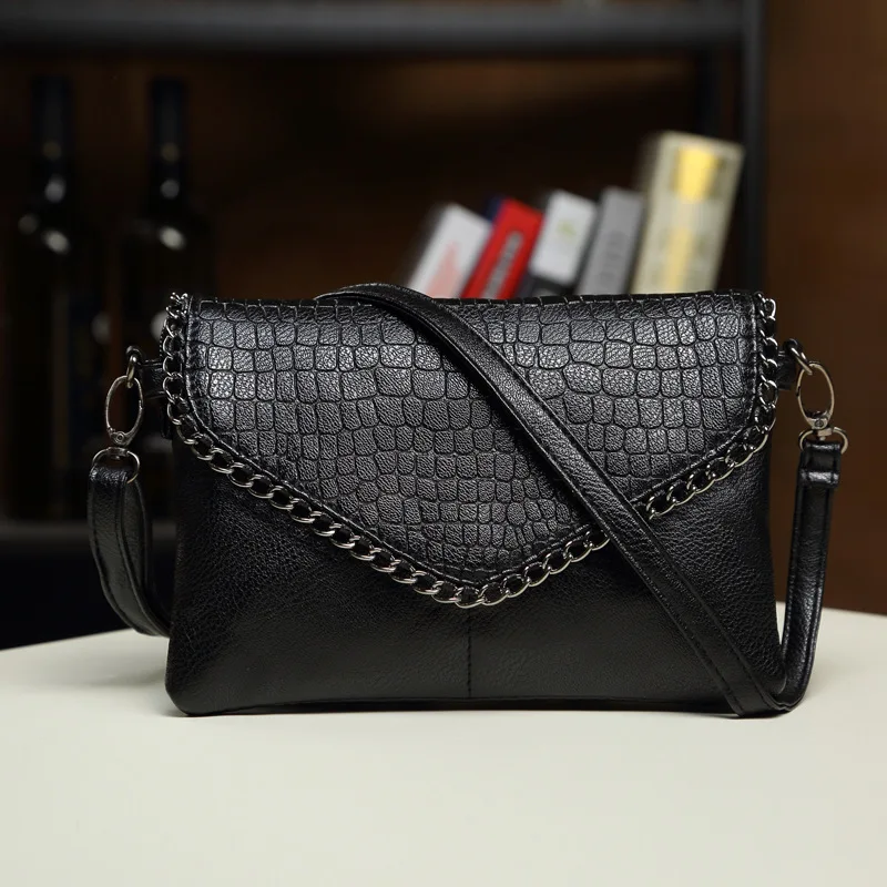 

2018 Autumn And Winter New Style Lady Bag Black And White with Pattern Chain Square Sling Bag Simple Hand Shoulder Cross-body Sm
