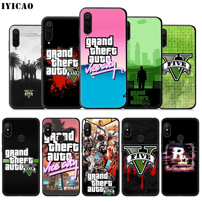 

IYICAO GTA 5 Game Soft Case for Xiaomi Mi A3 A2 A1 9T CC9E CC9 9 8 6 Se Lite F1 MAX 3 5X 6X MiA1 MiA2 MiA3 Cover