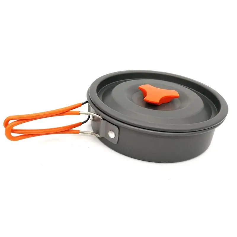 Outdoor Camping Portable Pot Cookware Set Hiking Travel Picnic Tableware Aluminum Alloy Camp Cooking Supplies Tableware