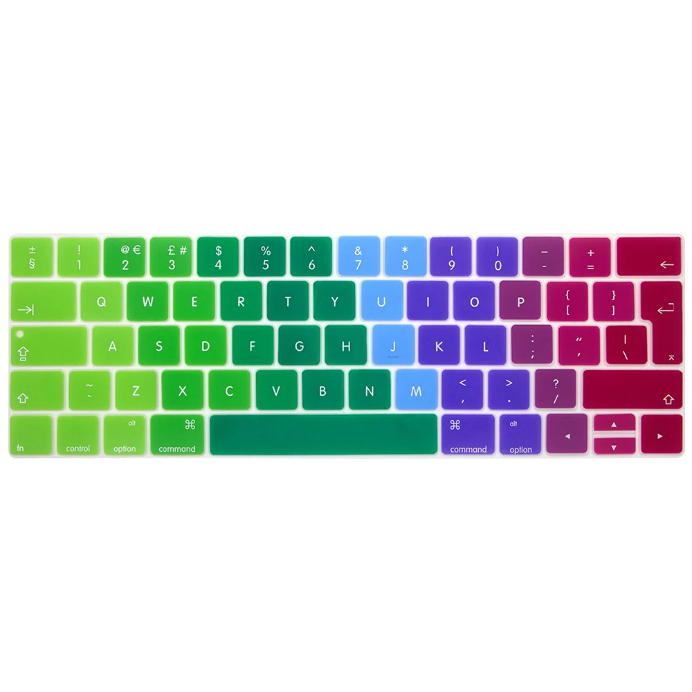 Английская крышка клавиатуры ЕС Защитная пленка для Macbook Pro 13,3 A1706 A1989 и 15,4 дюймов A1707 A1990 с сенсорной панелью