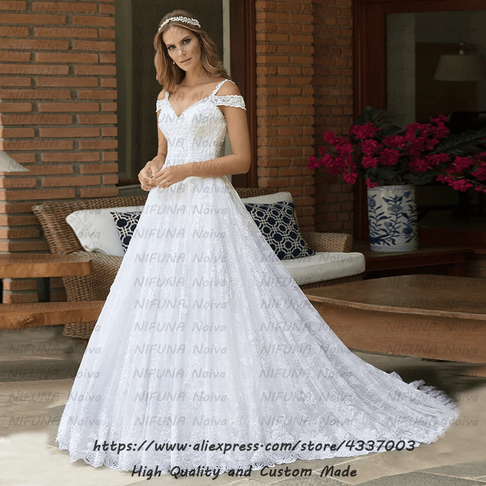На заказ, Vestido De Noiva, свадебные платья, Robe De Mariee, модные кружевные свадебные платья принцессы с бисером, Vestido Casamento