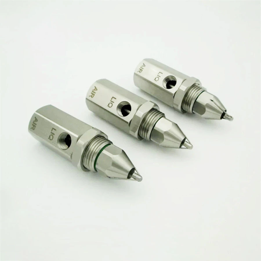 Air atomizing nozzle,ultrasonic air misting nozzle,dry fog dust suppression nozzle,ultrasonic air atomizing spray nozzle