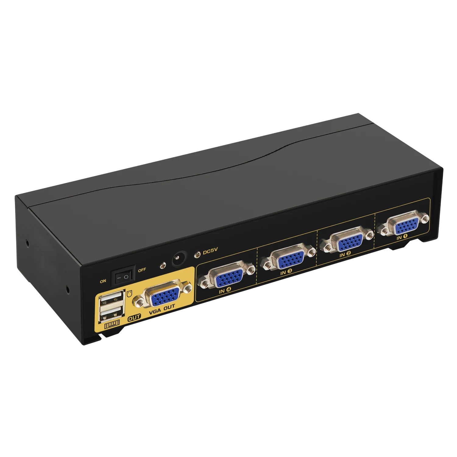 CKL 4 Port USB VGA KVM Switch Support Audio & Auto Scan with Cables CKL-84UA for Keyboard Video Mouse