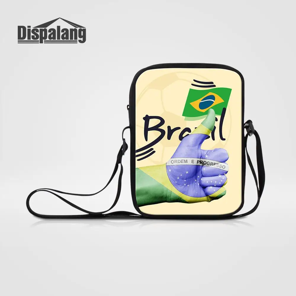 Flap09 Mini Messenger Bag For Brazilian Football Fans Custom Brazil Crossbody Schoolbags For Teen Flaps Boy Casual Shoulder Bag Satchel - Цвет: Flap09