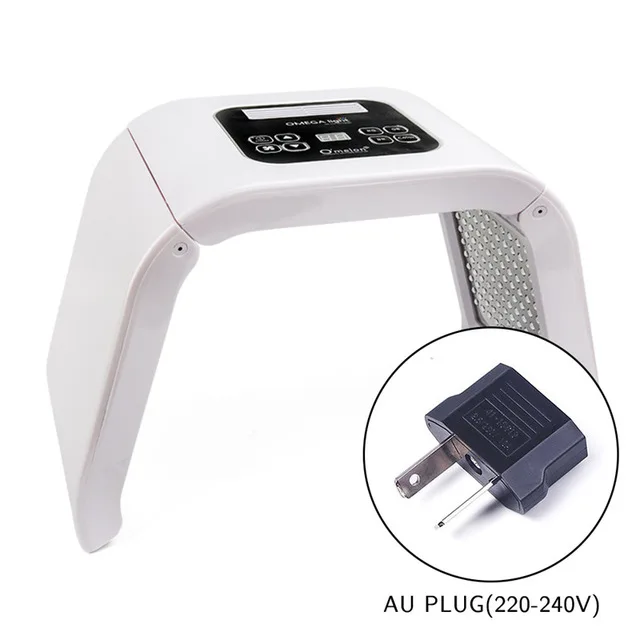 AU plug Профессиональный Фотон PDT Led маска для лица машина 7 цветов лечение акне отбеливание лица Омоложение кожи светильник терапия Уход за кожей - Цвет: AU plug