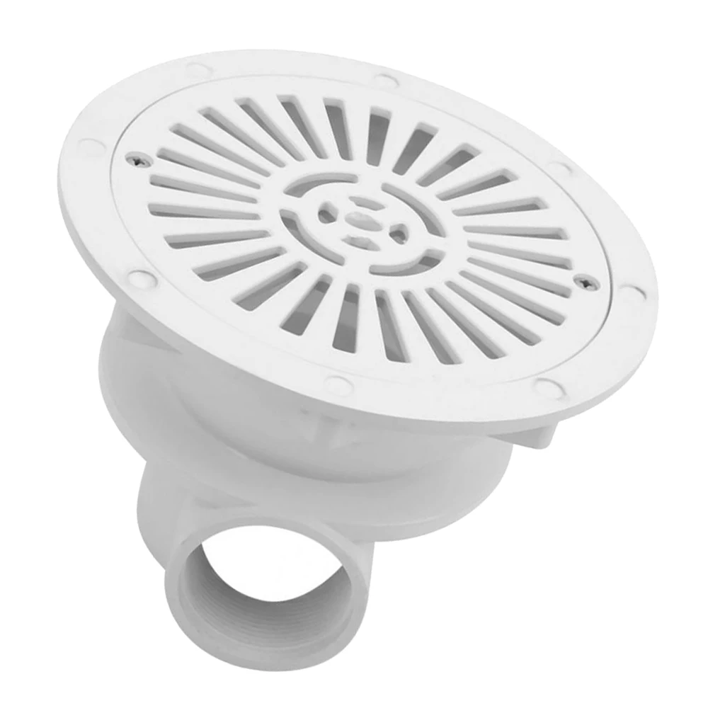 

Anti-Vortex Main Drain Suction Cover Plate for Inground Swimming Pools - White - with Screws